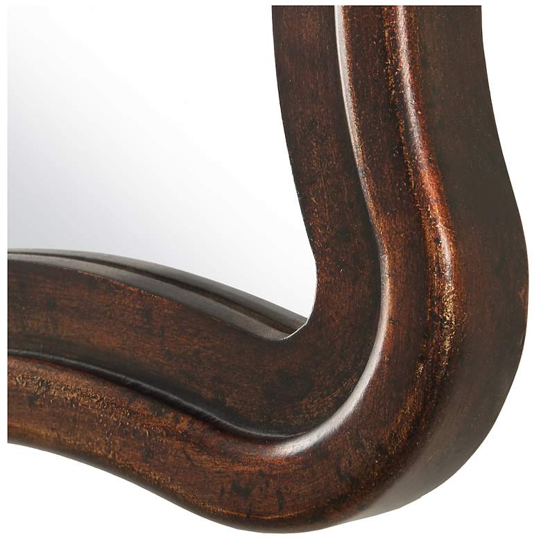Image 6 Bronze 22 1/2" x 32 1/2" Flowing Scalloped Edge Wall Mirror more views