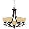 Bronze 28 3/4" Wide 7-Light Chandelier