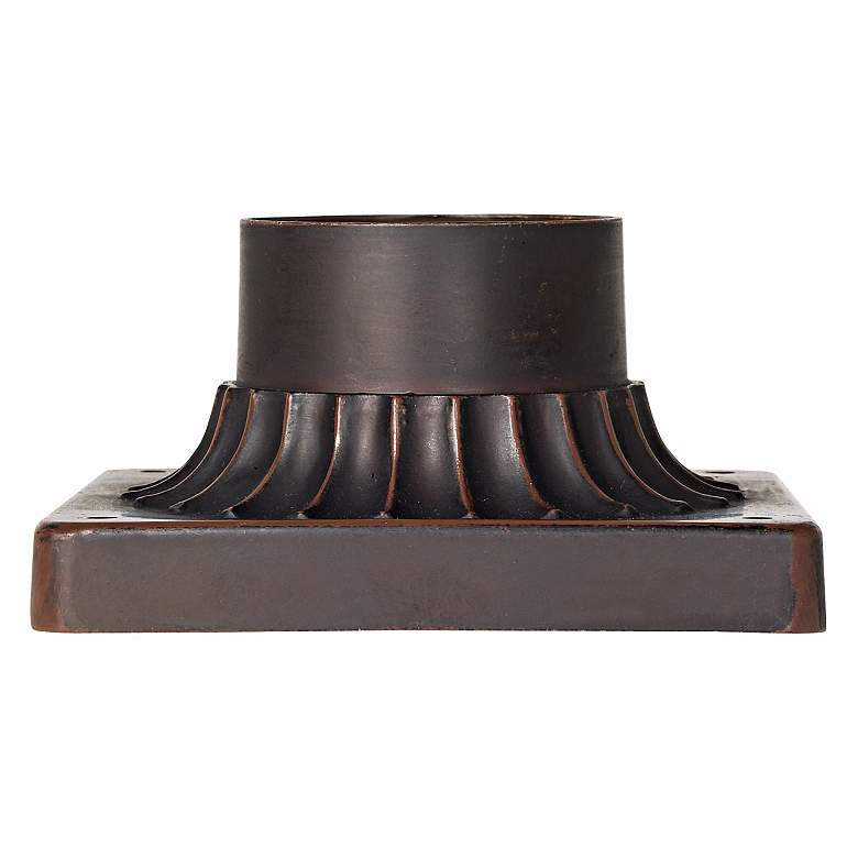 Image 2 Bronze 5 3/4" Wide Metal Post Light Mount Adapter
