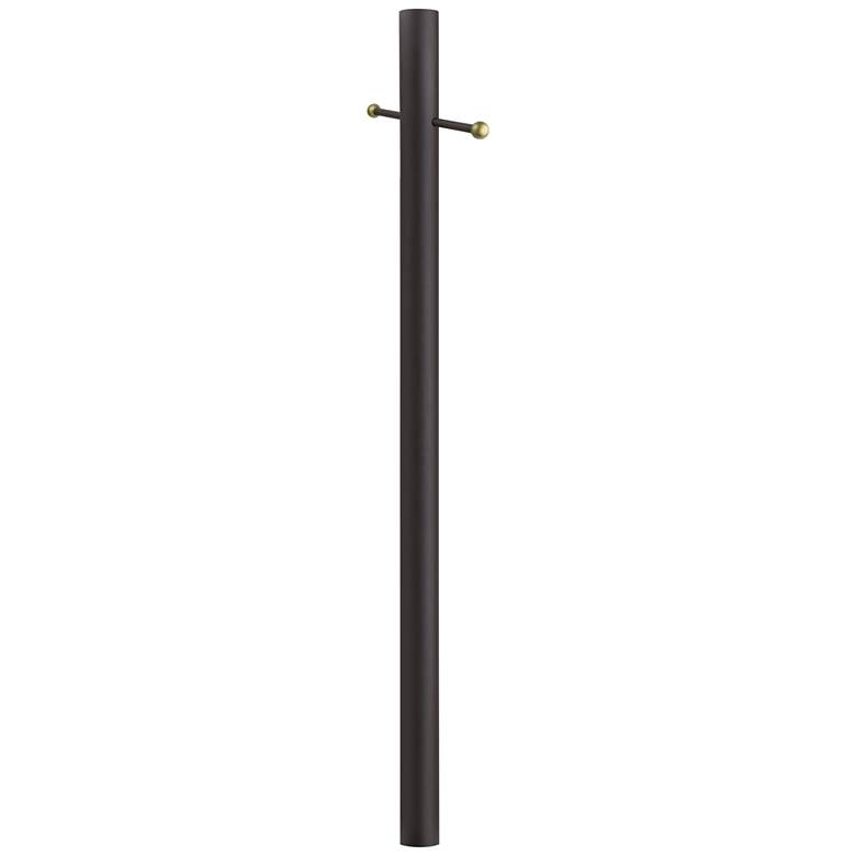 Image 2 Bronze 84" High Cross Arm Outdoor Direct Burial Lamp Post more views