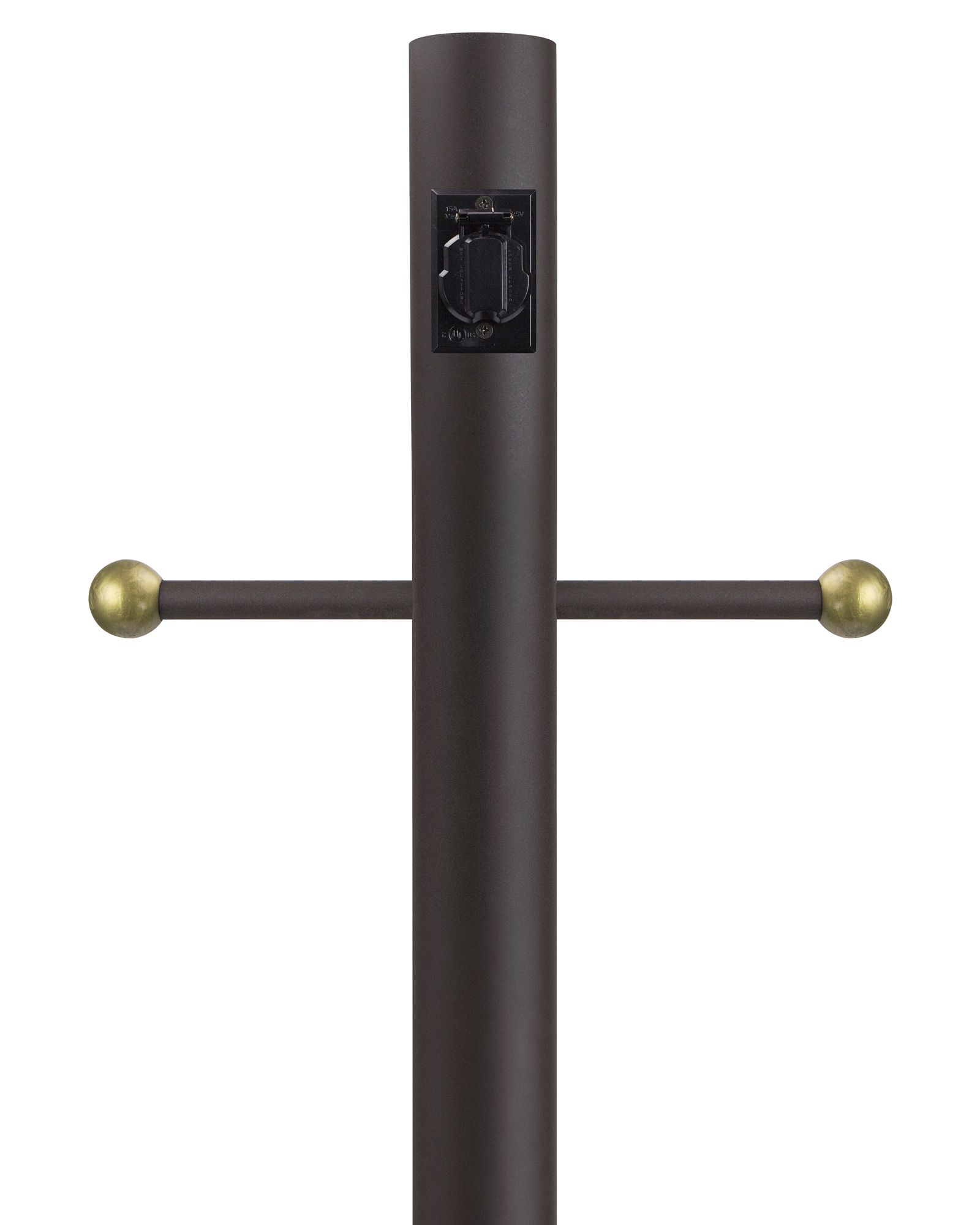 bronze lamp post with outlet