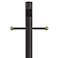 Bronze 84" High Cross Arm Outlet Direct Burial Lamp Post