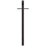 Bronze 84" High Cross Arm Outlet Direct Burial Lamp Post
