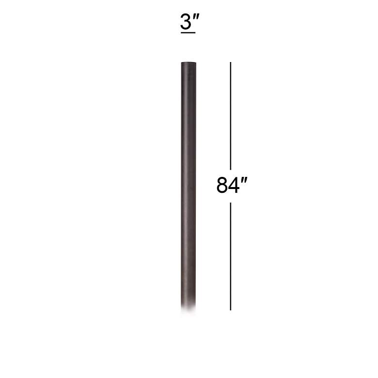 Image 3 Bronze 84" High Metal Direct Burial Post Light Pole more views