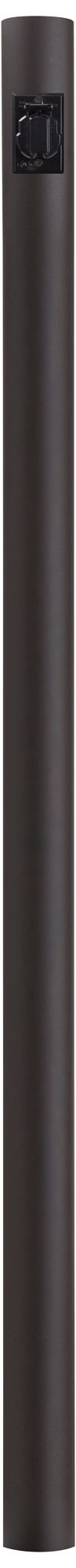 Bronze 84" High Outdoor Direct Burial Lamp Post with Outlet 93T19