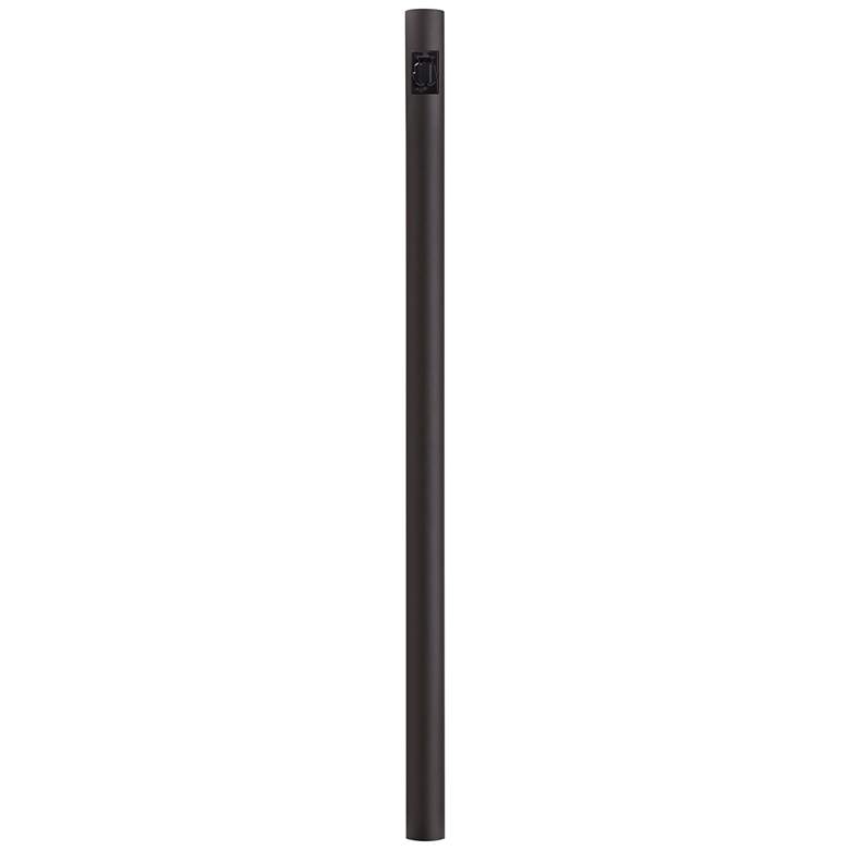 Bronze 84&quot; High Outdoor Direct Burial Lamp Post with Outlet more views