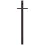 Bronze 84"H Cross Arm Dusk-to-Dawn Direct Burial Lamp Post