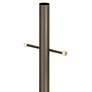 Bronze 96" High Cross Arm Outdoor Direct Burial Lamp Post