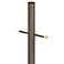 Bronze 96" High Cross Arm Outdoor Direct Burial Lamp Post