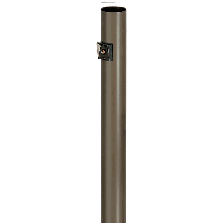 Image 1 Bronze 96" High Dusk-to-Dawn Direct Burial Lamp Post