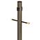 Bronze 96"H Cross Arm Outlet Dusk-to-Dawn Inground Lamp Post