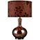 Bronze and Coffee Plated Gourd Table Lamp