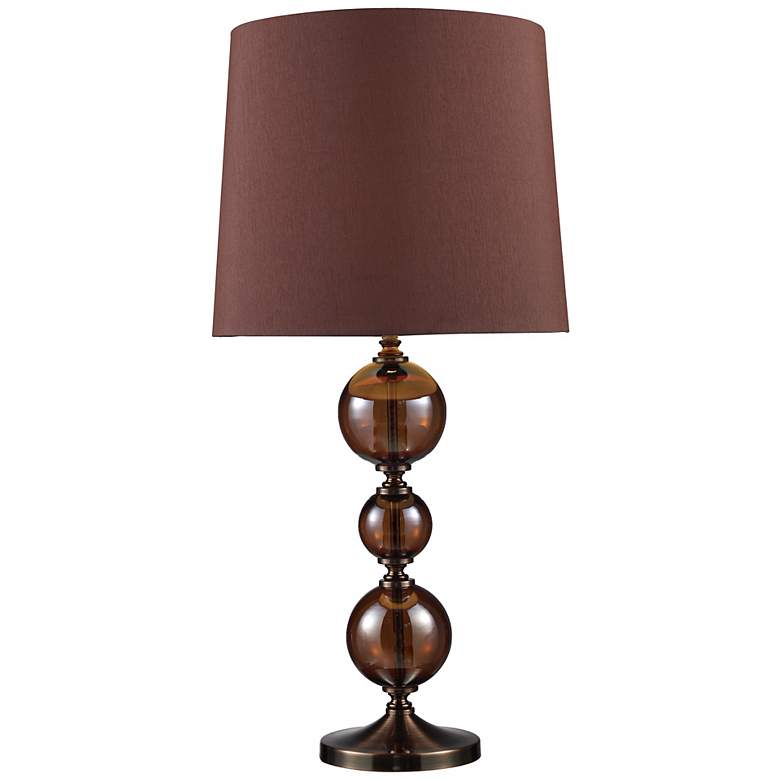 Image 1 Bronze and Coffee Plated Sphere Table Lamp