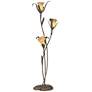 2_Bronze and Gold Intertwined Lilies Floor Lamp with Socket