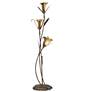 6_Bronze and Gold Intertwined Lilies Floor Lamp with Socket more views