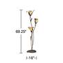 7_Bronze and Gold Intertwined Lilies Floor Lamp with Socket more views