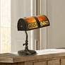 Bronze and Mica Accent Piano Lamp by Dale Tiffany in scene
