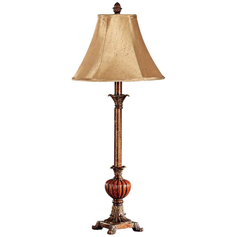 Image 1 Bronze and Rust Traditional Buffet Table Lamp