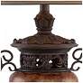 Bronze Crackle Large Urn Table Lamp with Table Top Dimmer