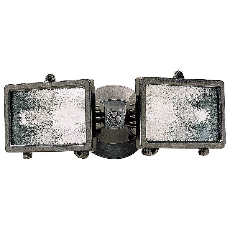 Image 1 Bronze Finish 12 1/4 inch Wide Twin Halogen Security Light