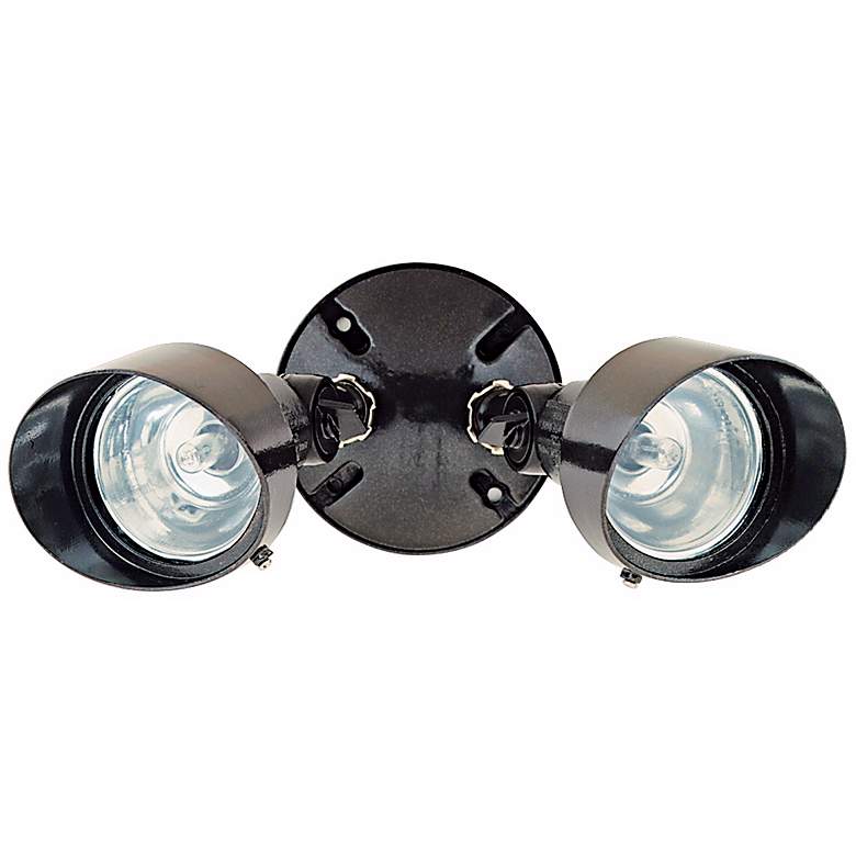 Image 1 Bronze Finish 12 1/4 inch Wide Twin Halogen Spot Security Light