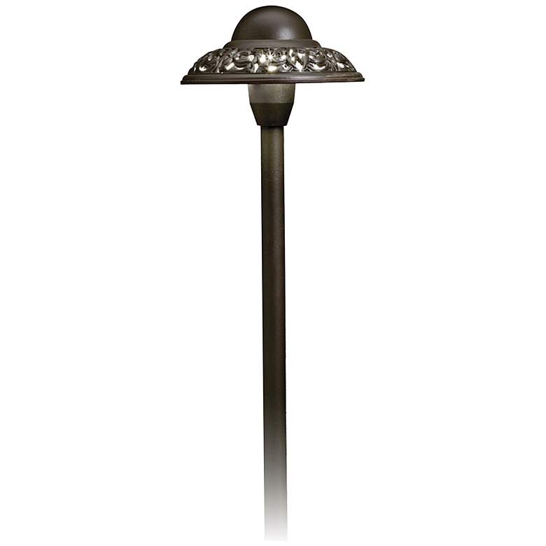 Image 2 Bronze Finish Pierced Dome 21 1/2 inch  Landscape Path Light