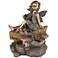 Bronze Garden Fairy 22" High Fountain with LED Light