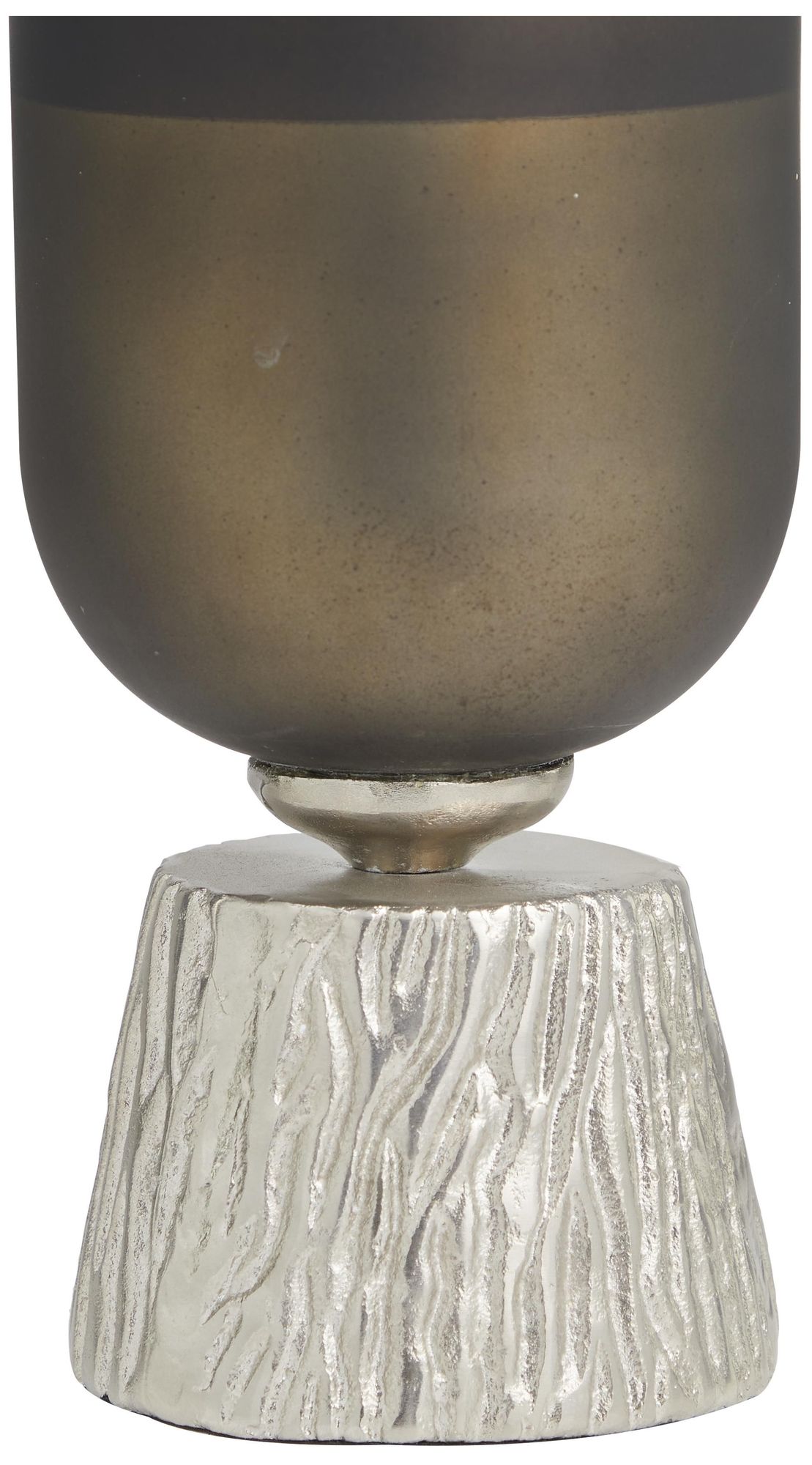Image 3 Bronze Glass Contemporary Candle Holder, 6" x 6" x 20" more views