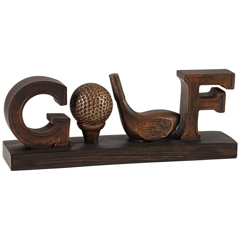 Image 1 Bronze Golf Sign Decorative Accent