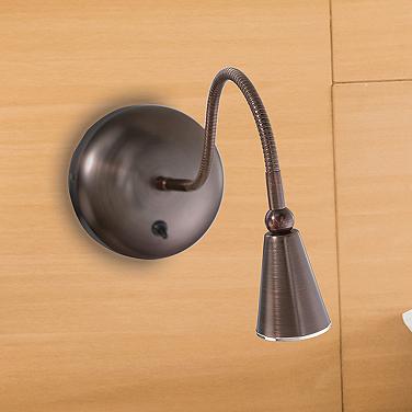 Bronze LED Gooseneck Wall Lamp