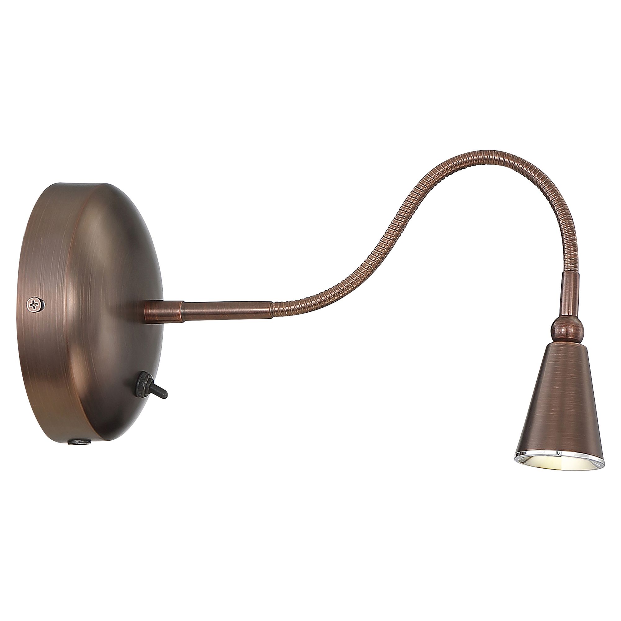 Image 5 Bronze LED Gooseneck Wall Lamp more views