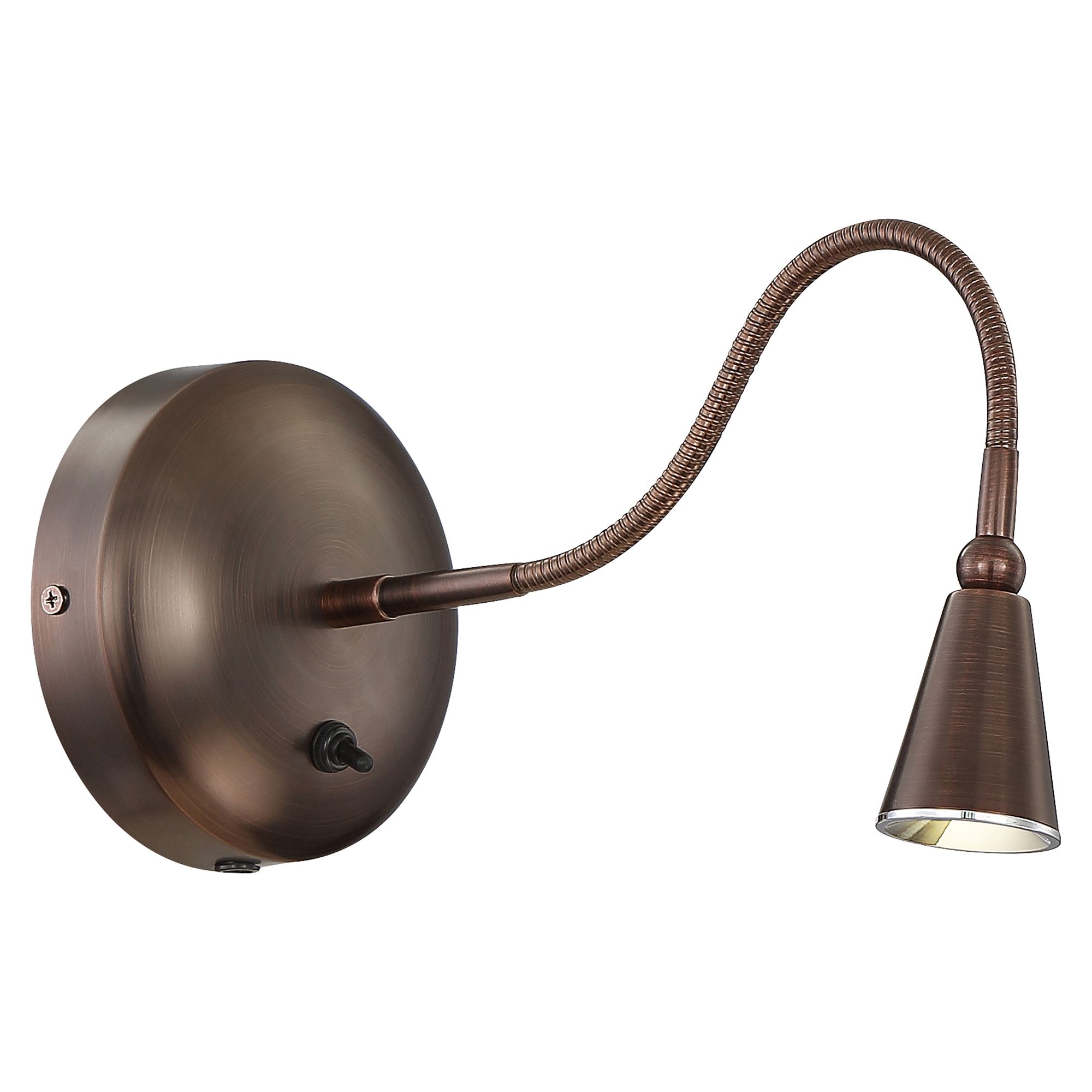 Image 6 Bronze LED Gooseneck Wall Lamp more views