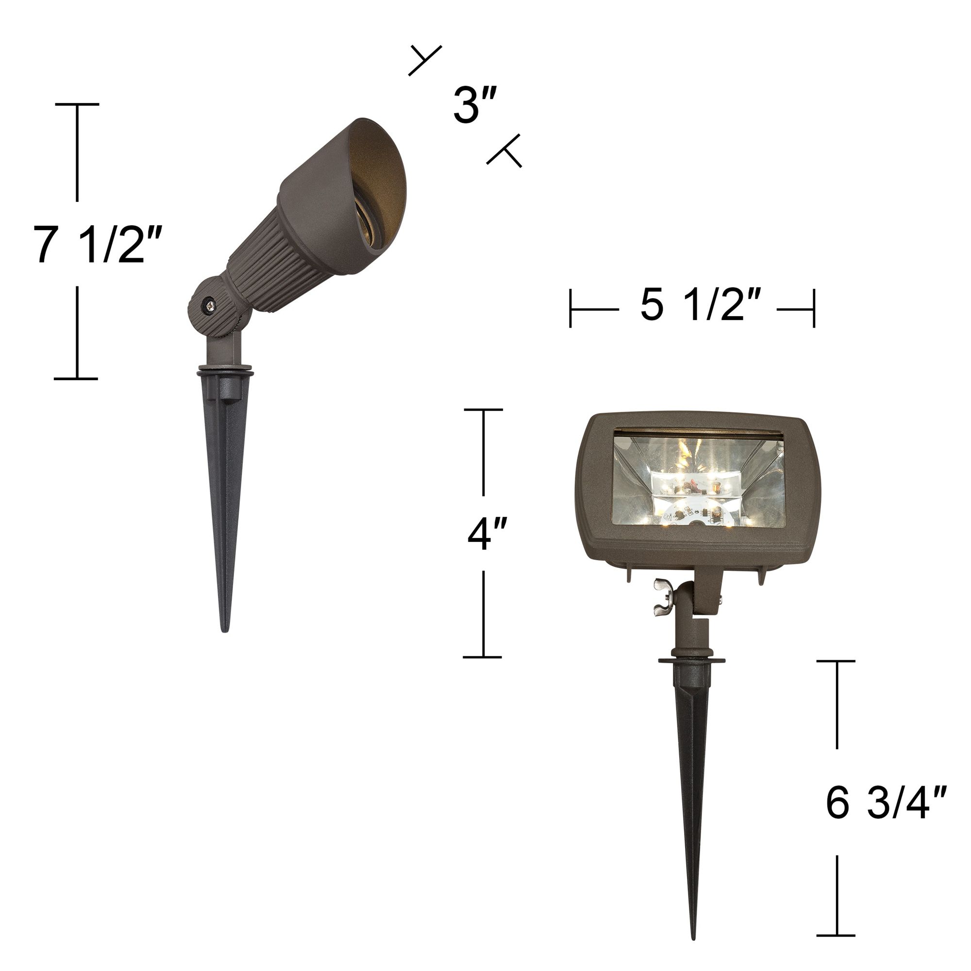 Image 6 Bronze LED Spot and Path Light Landscape Kit more views