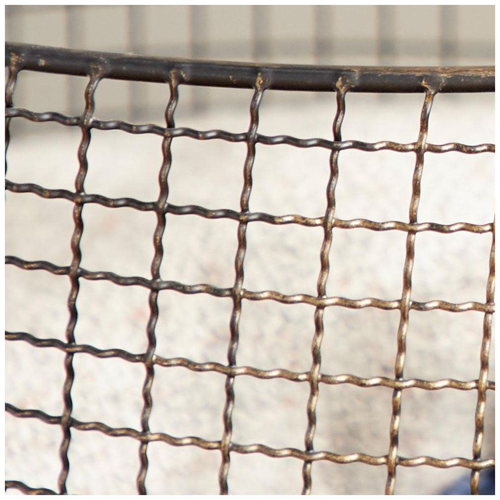 Image 7 Bronze Metal Farmhouse Storage Cart, 20" x 20" x 28" more views