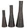 Bronze Metal Modern Vase, S/3 56", 44", 34"H
