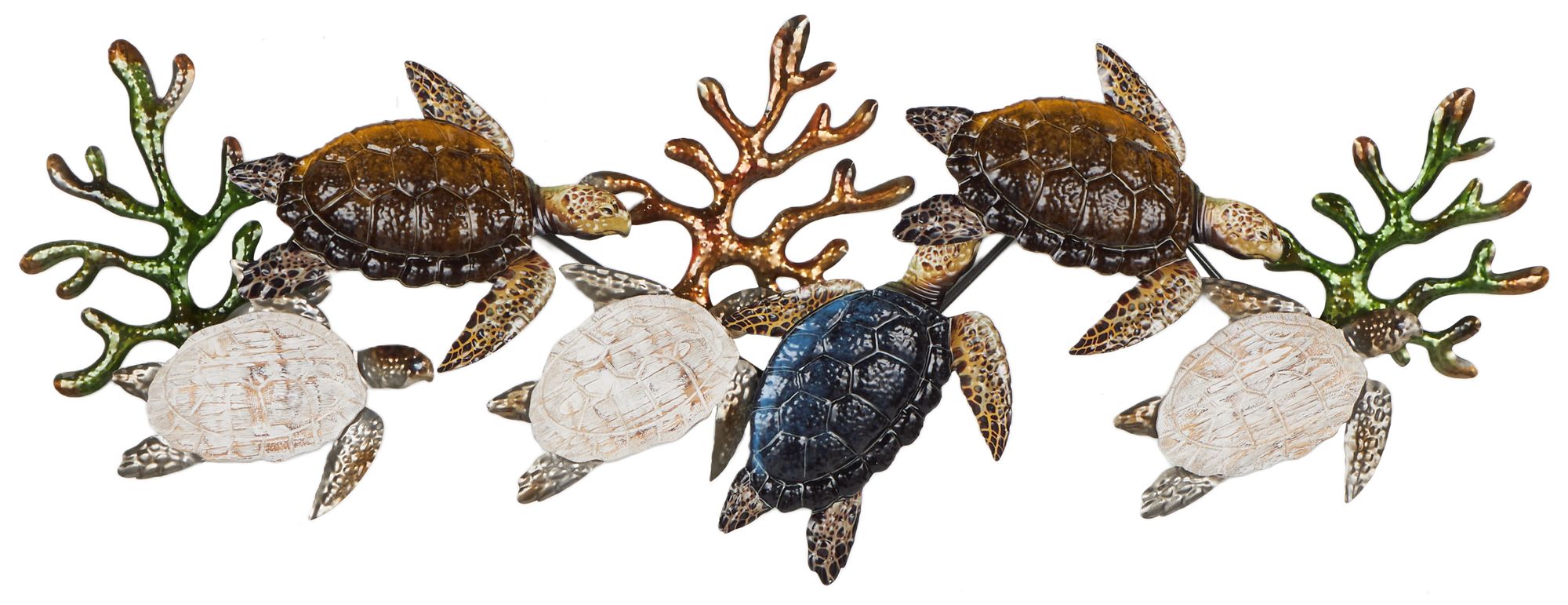 Image 2 Bronze Metal Nautical Wall Decor, 49" x 2" x 18"