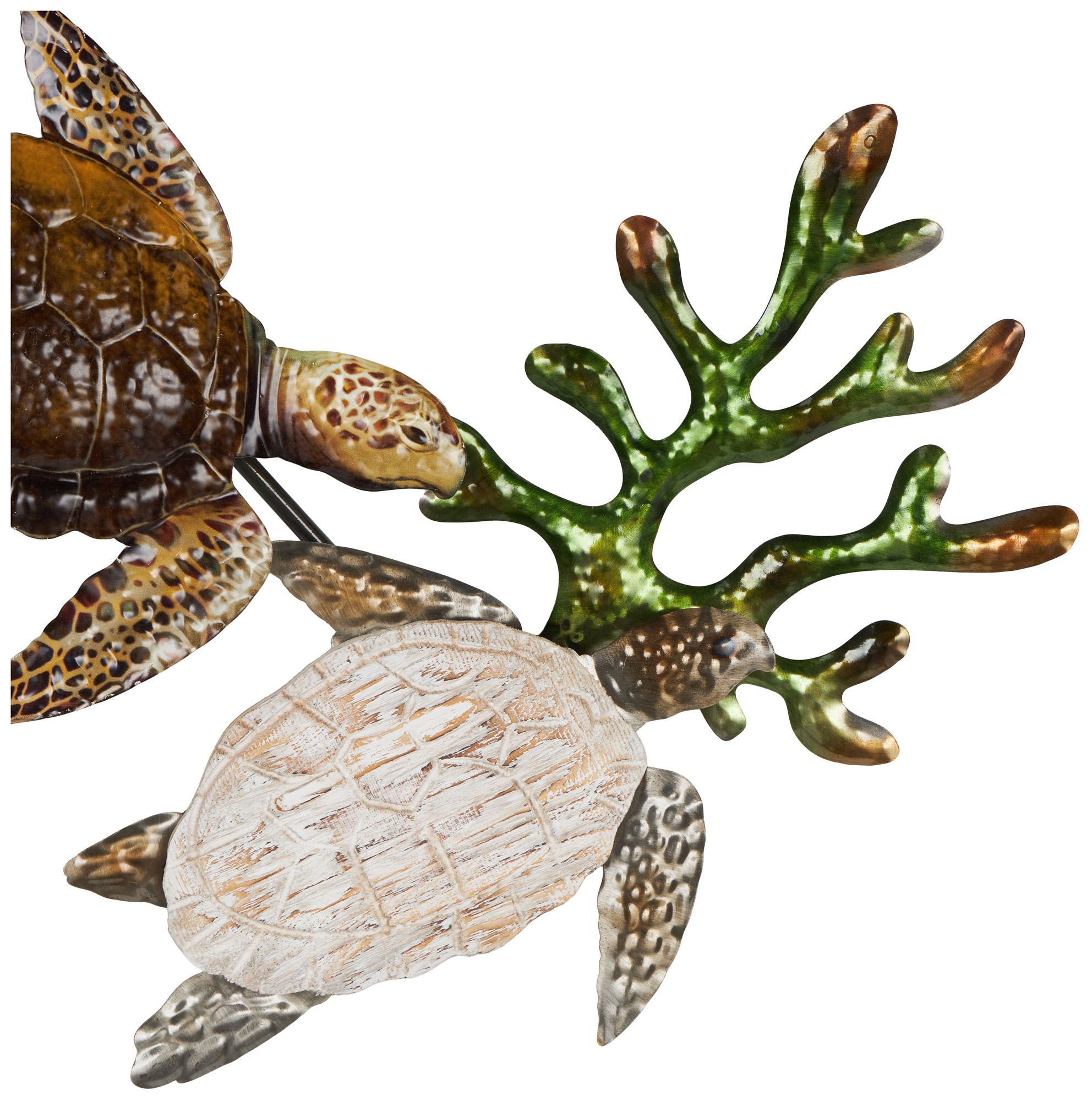 Image 3 Bronze Metal Nautical Wall Decor, 49" x 2" x 18" more views