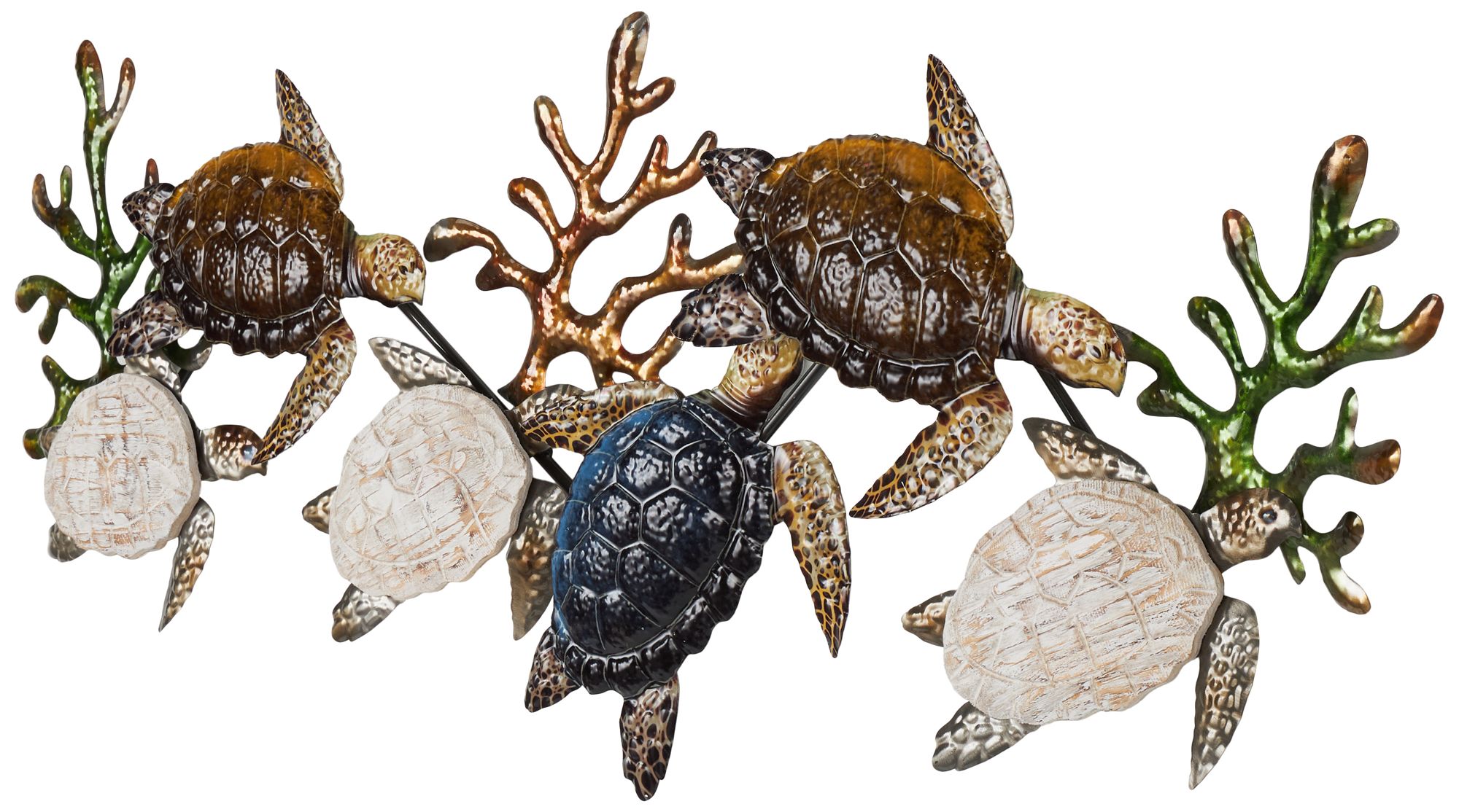 Image 6 Bronze Metal Nautical Wall Decor, 49" x 2" x 18" more views