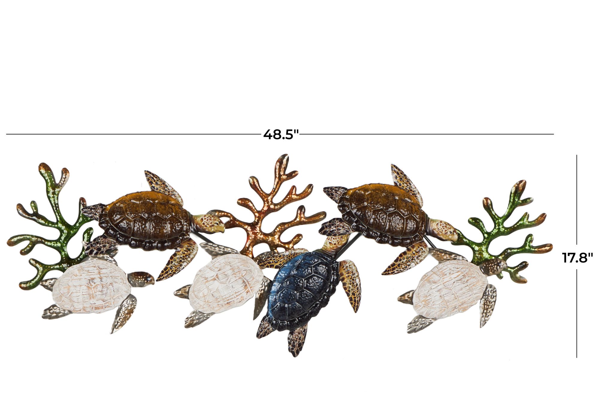 Image 7 Bronze Metal Nautical Wall Decor, 49" x 2" x 18" more views