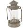 Bronze Metal Rustic Candle Lantern, 8" x 6" x 12"