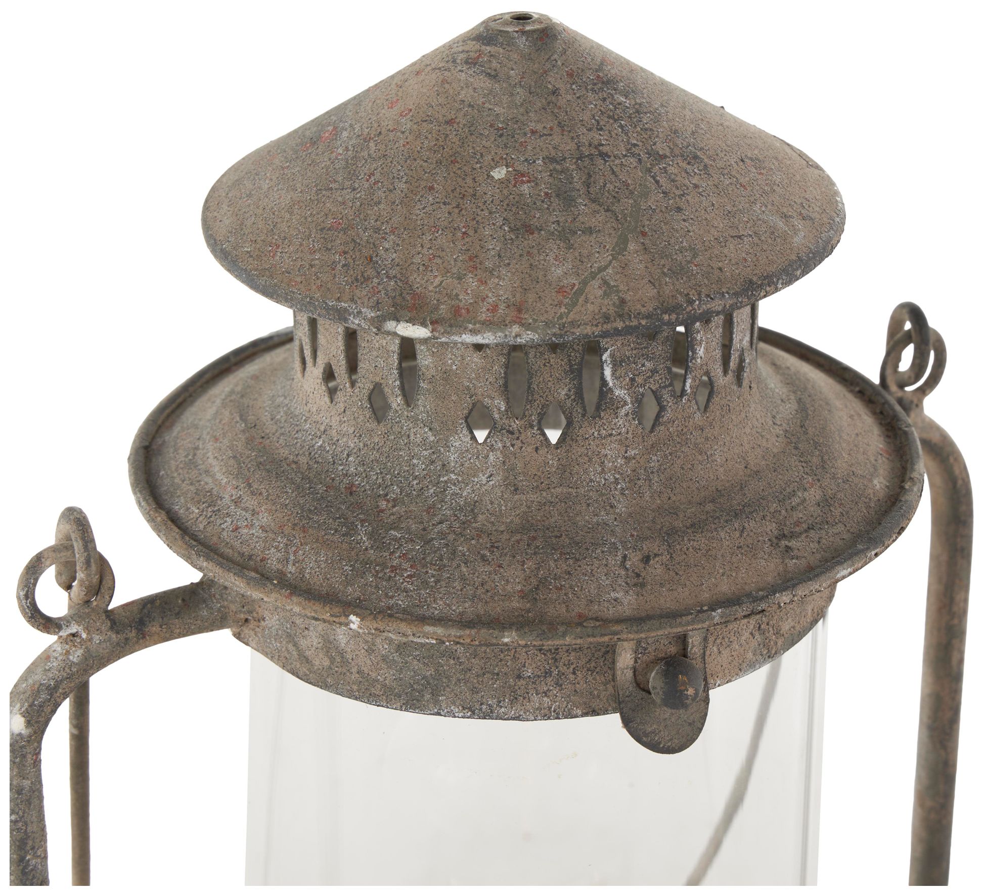 Image 3 Bronze Metal Rustic Candle Lantern, 8" x 6" x 12" more views