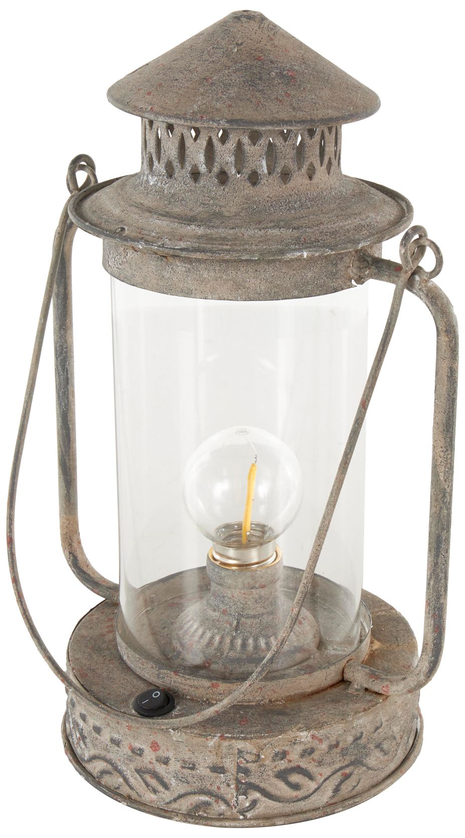Image 5 Bronze Metal Rustic Candle Lantern, 8" x 6" x 12" more views