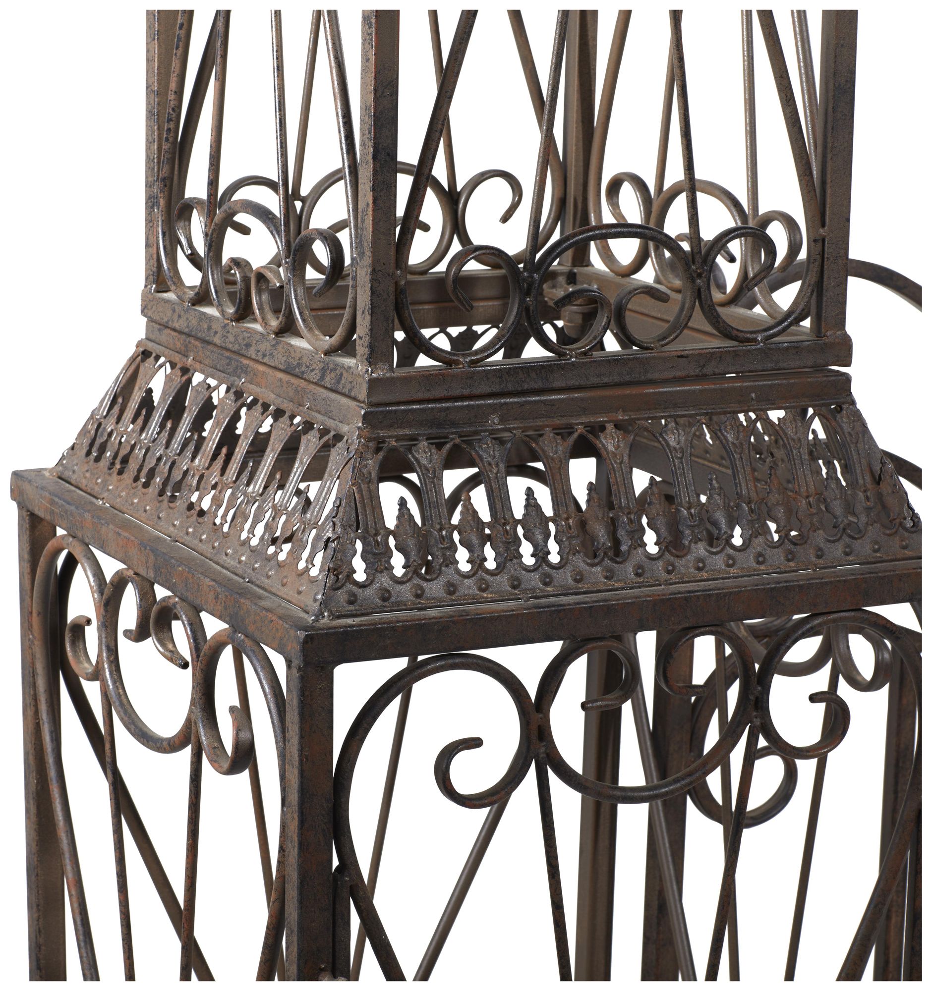 Image 4 Bronze Metal Traditional Garden Arbor, 78" x 14" x 94" more views