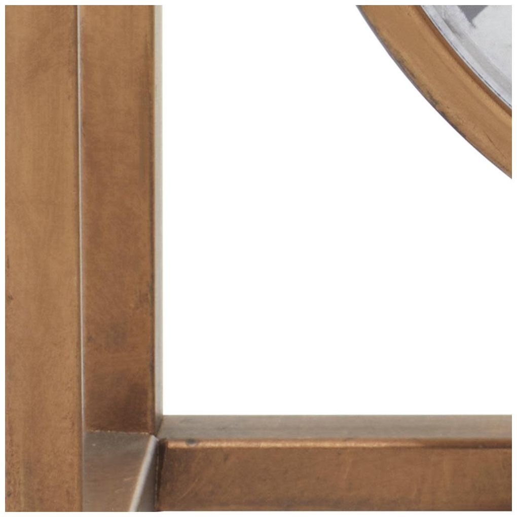 Bronze Metal Vintage Clock, 9" x 4" x 13"