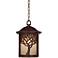 Bronze Mission Style Tree 10" High Outdoor Hanging Light