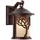Bronze Mission Style Tree 15" High Outdoor Wall Light