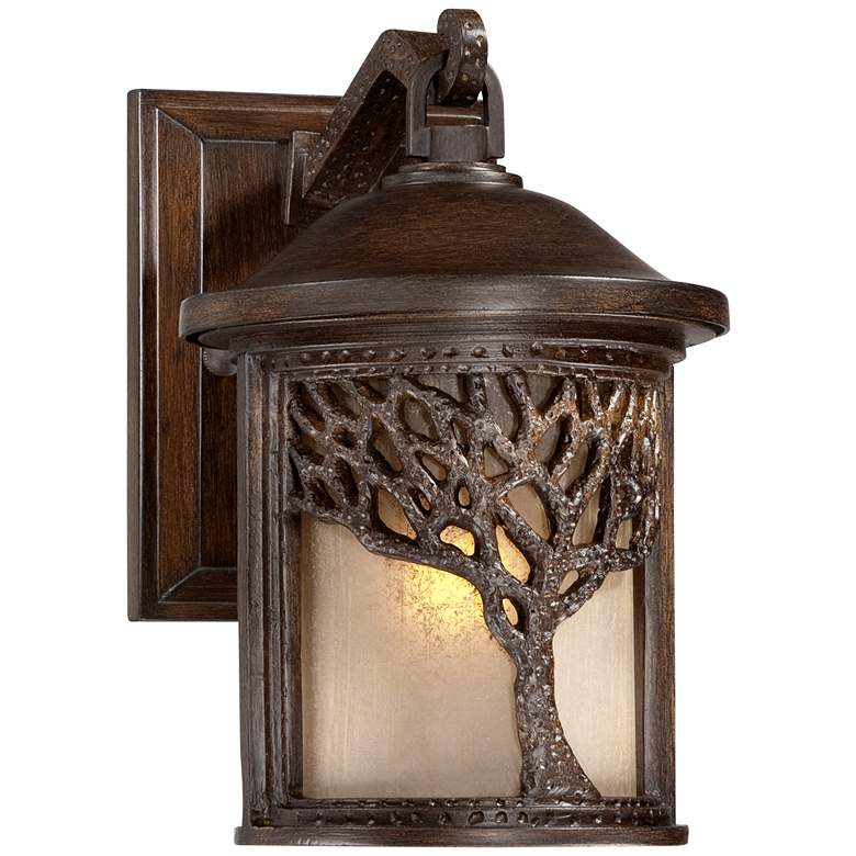 Bronze Mission Style Tree 9 1/2&quot; High Outdoor Wall Light