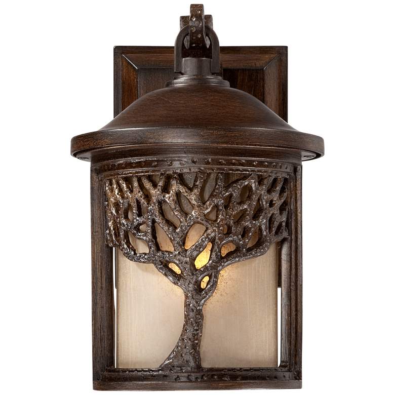 Bronze Mission Style Tree 9 1/2&quot; High Outdoor Wall Light more views