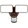 Bronze Motion Sensor 8 1/2" Wide Adjustable 2-Head LED Security Light