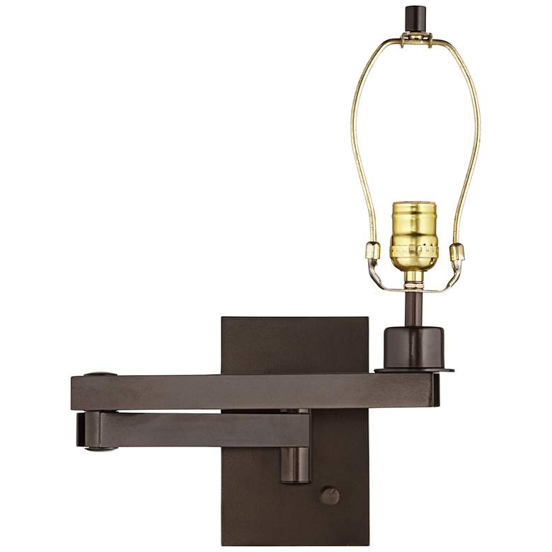 Image 1 Bronze Plug-in Swing Arm Wall Lamp Base
